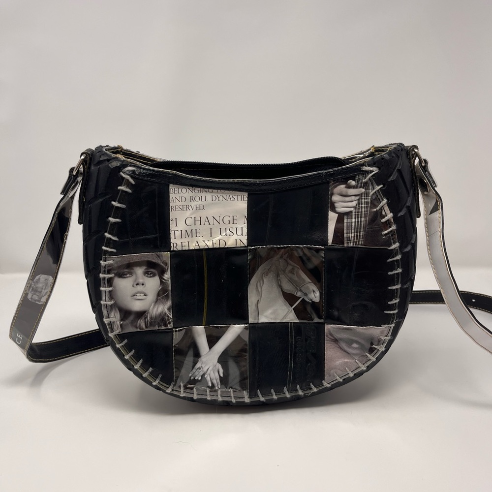 One of a kind Vintage Ralph Lauren Custom Made Crossbody Tire Bag Y2k